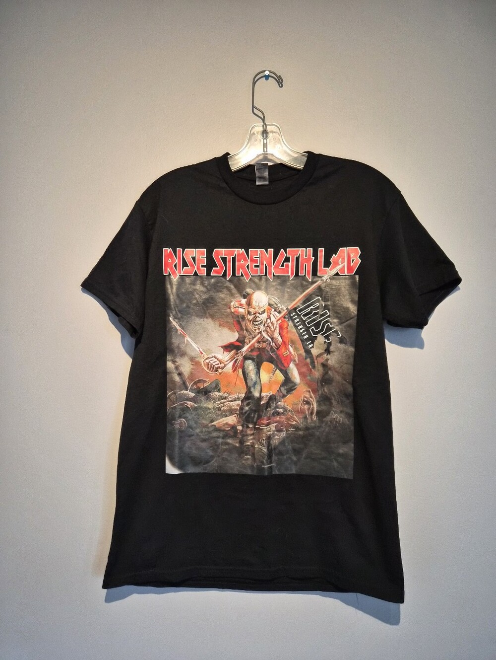 Rise Strength Lab Black Graphic T-Shirt | Size Medium